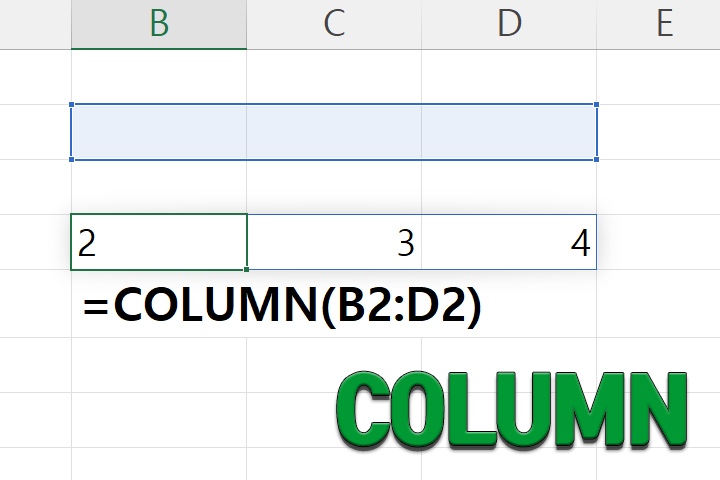 COLUMN 함수 - 열 번호 구하기 - XLWorks