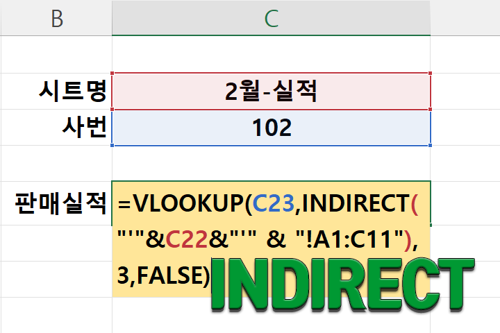 INDIRECT 함수 – 문자열을 참조로 바꾸기 - XLWorks