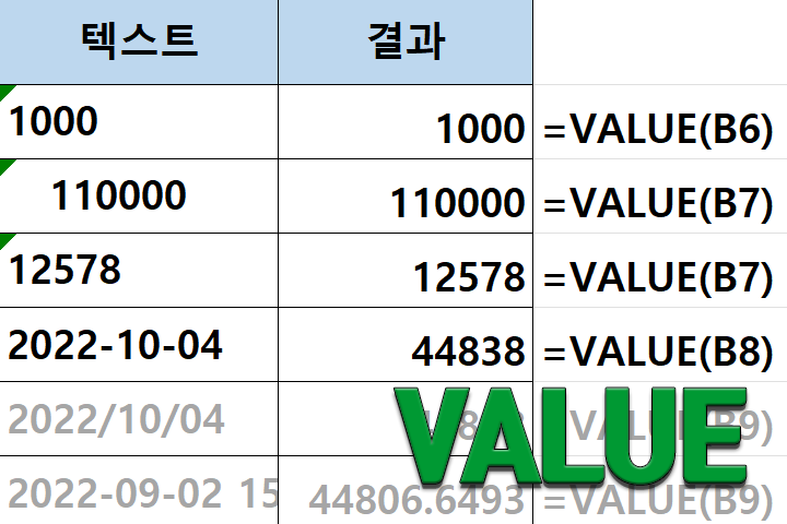 VALUE 함수 - 텍스트를 숫자로 변환하기 - XLWorks